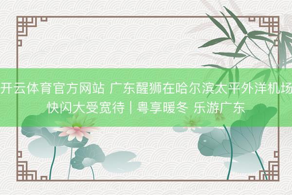 开云体育官方网站 广东醒狮在哈尔滨太平外洋机场快闪大受宽待 | 粤享暖冬 乐游广东