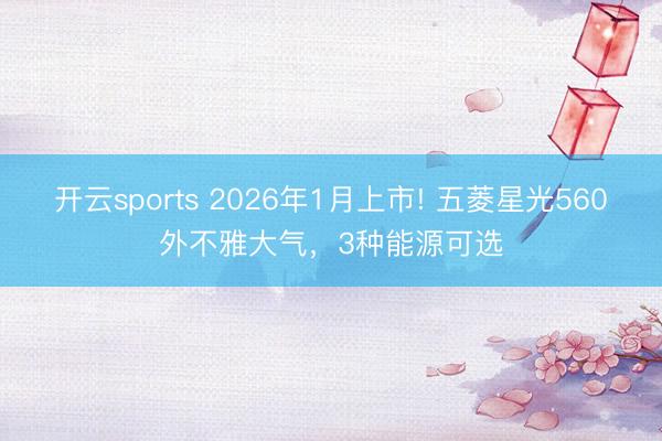 开云sports 2026年1月上市! 五菱星光560外不雅大气，3种能源可选