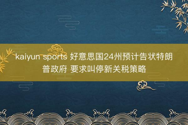 kaiyun sports 好意思国24州预计告状特朗普政府 要求叫停新关税策略