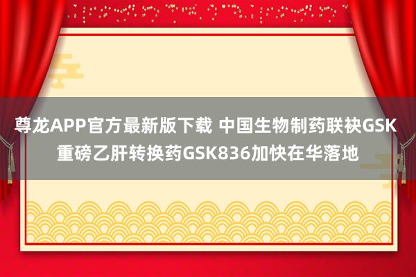 尊龙APP官方最新版下载 中国生物制药联袂GSK 重磅乙肝转换药GSK836加快在华落地