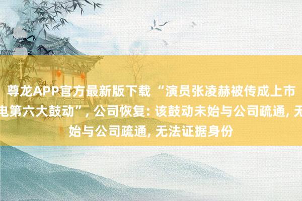 尊龙APP官方最新版下载 “演员张凌赫被传成上市公司节能风电第六大鼓动”， 公司恢复: 该鼓动未始与公司疏通， 无法证据身份