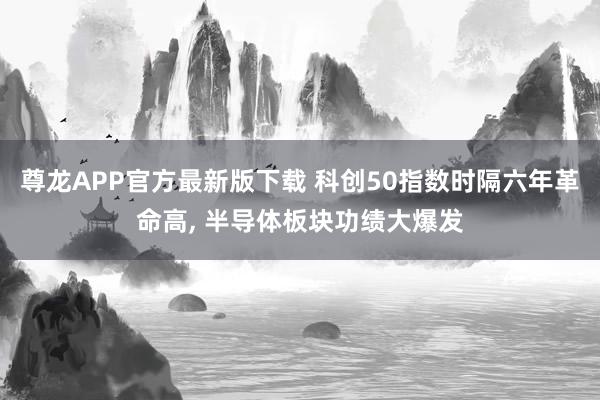 尊龙APP官方最新版下载 科创50指数时隔六年革命高， 半导体板块功绩大爆发