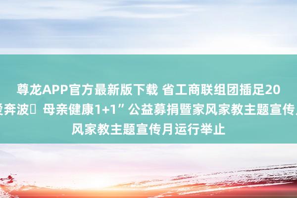 尊龙APP官方最新版下载 省工商联组团插足2026年“为爱奔波・母亲健康1+1”公益募捐暨家风家教主题宣传月运行举止