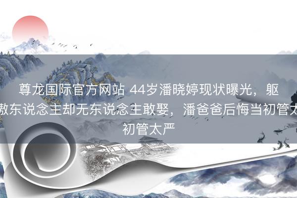 尊龙国际官方网站 44岁潘晓婷现状曝光，躯壳傲东说念主却无东说念主敢娶，潘爸爸后悔当初管太严