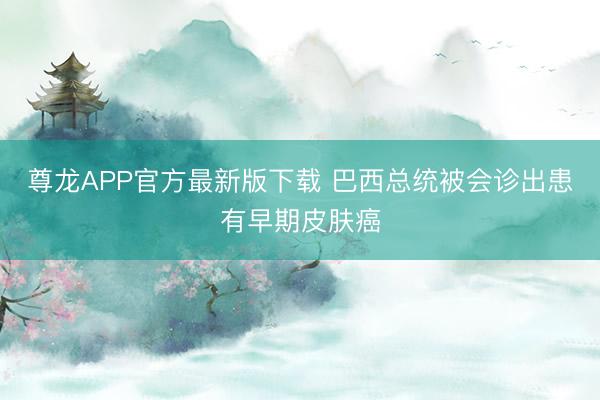尊龙APP官方最新版下载 巴西总统被会诊出患有早期皮肤癌