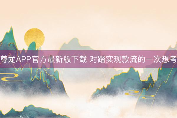 尊龙APP官方最新版下载 对踏实现款流的一次想考