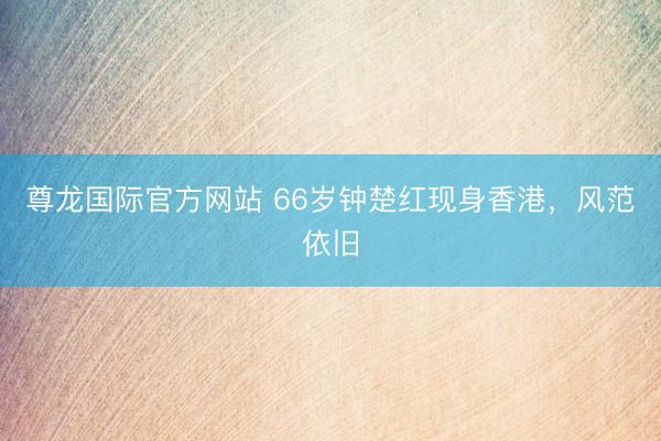 尊龙国际官方网站 66岁钟楚红现身香港，风范依旧