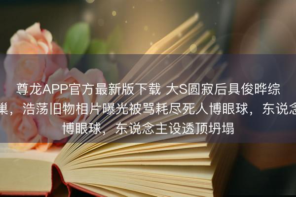 尊龙APP官方最新版下载 大S圆寂后具俊晔综艺公开畴前爱巢,浩荡旧物相片曝光被骂耗尽死人博眼球,东说念主设透顶坍塌